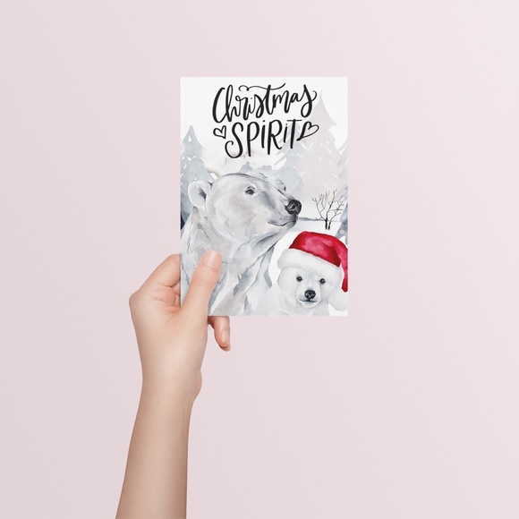 Wall Art Watercolor Christmas Whishes Illustration Print Poster Card Unframed - Picture 4 of 5